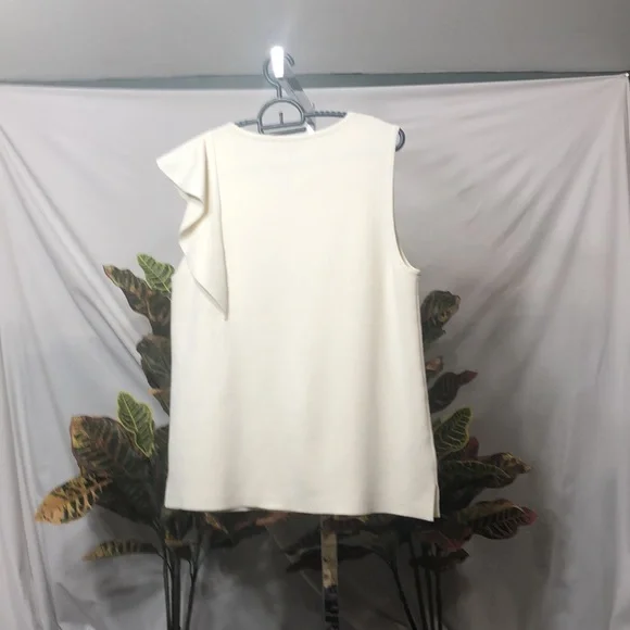 Ann Taylor Sleeveless blouse with Drape - Picture 2 of 6
